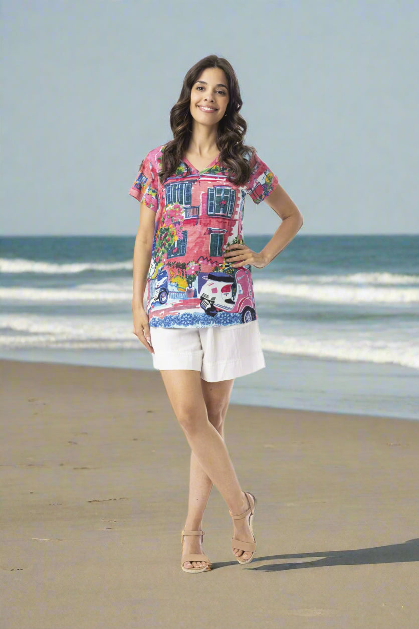 Orientique T-Shirt V-Neck -Scooter