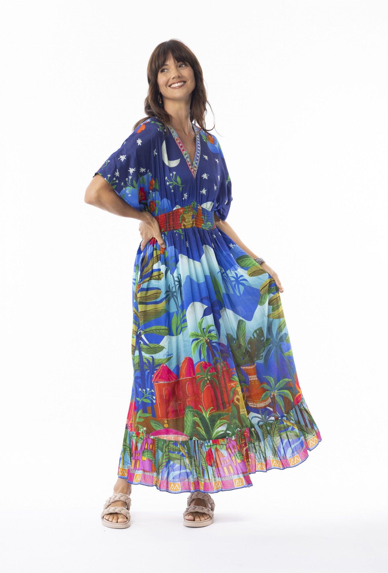 Arabian Nights Dress Shirred Waist