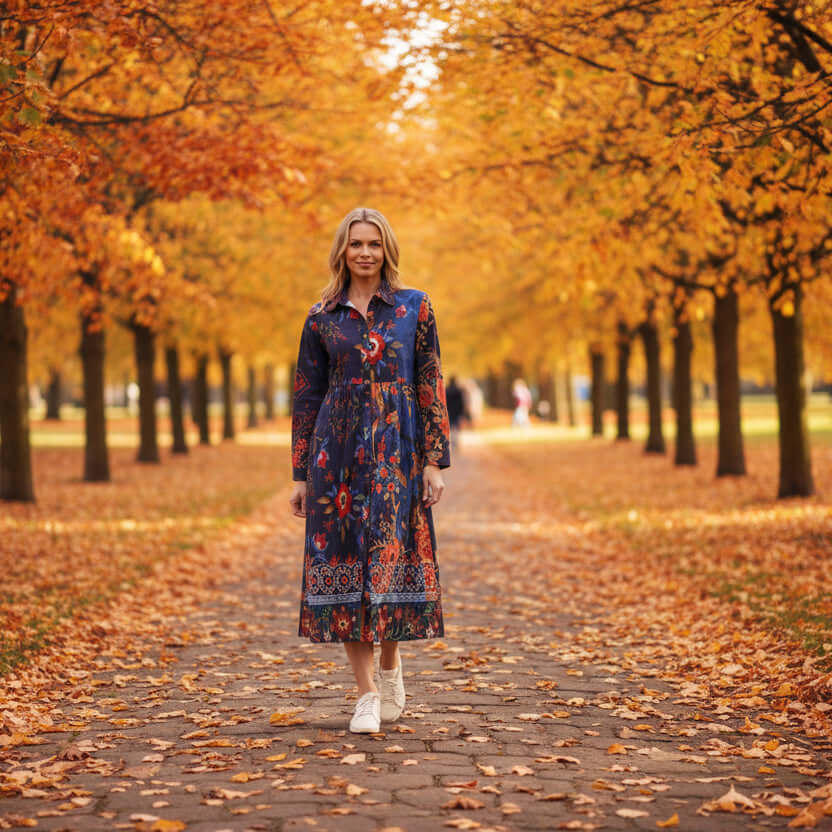 Orientique Embroidery  Button-Up Dress Orientique