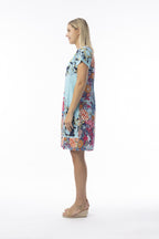 Ikebana Short sleeve Patch Dress