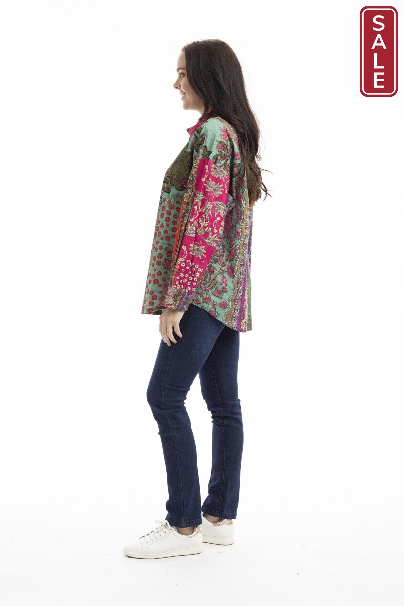 Digital Collar Shirt Flora