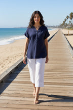 Linen Essentials Vneck top