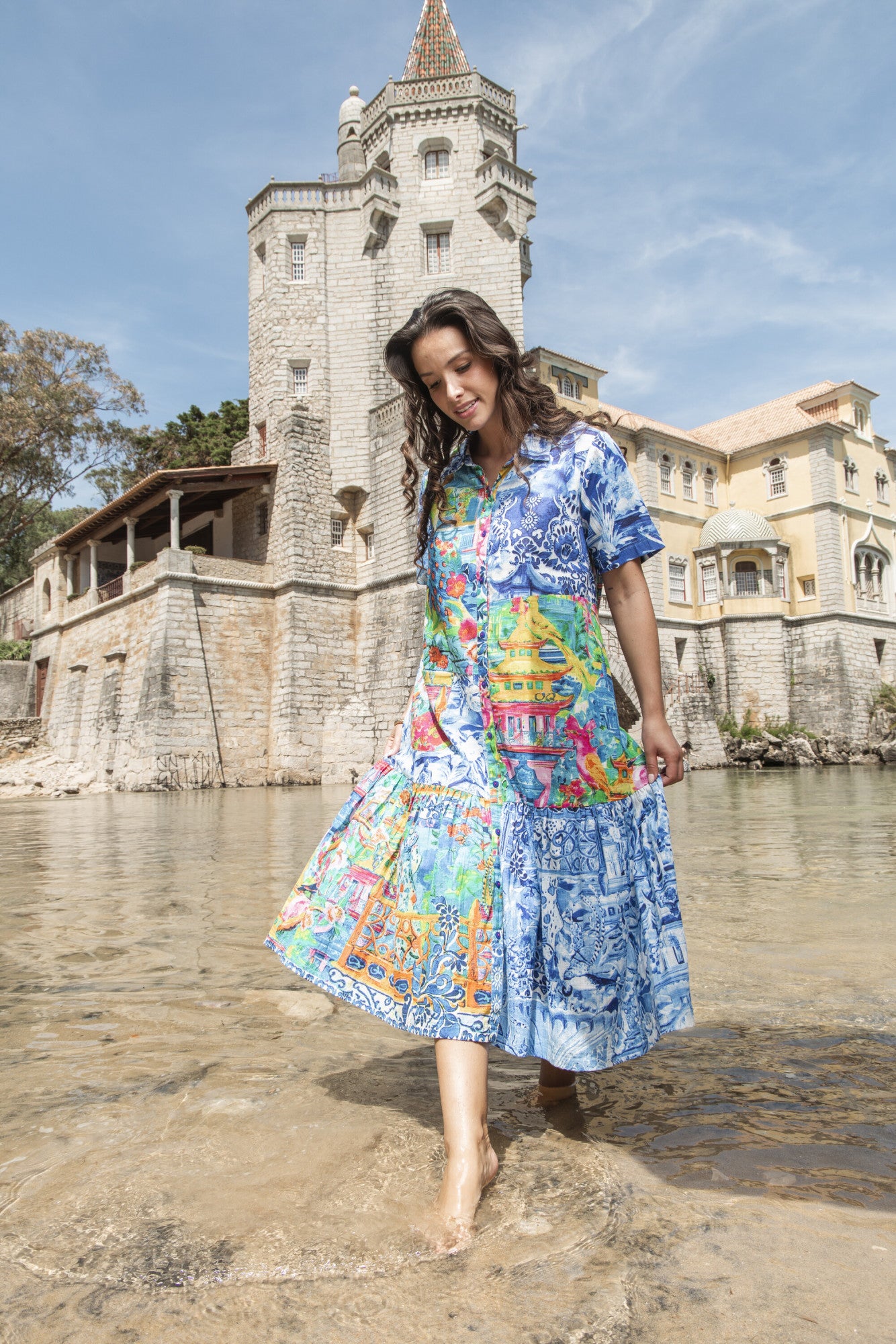 Okayama  Patch Collar Dress