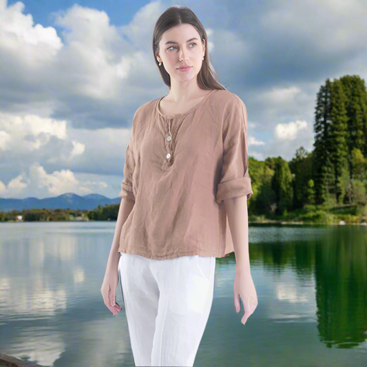 Dores Linen Top