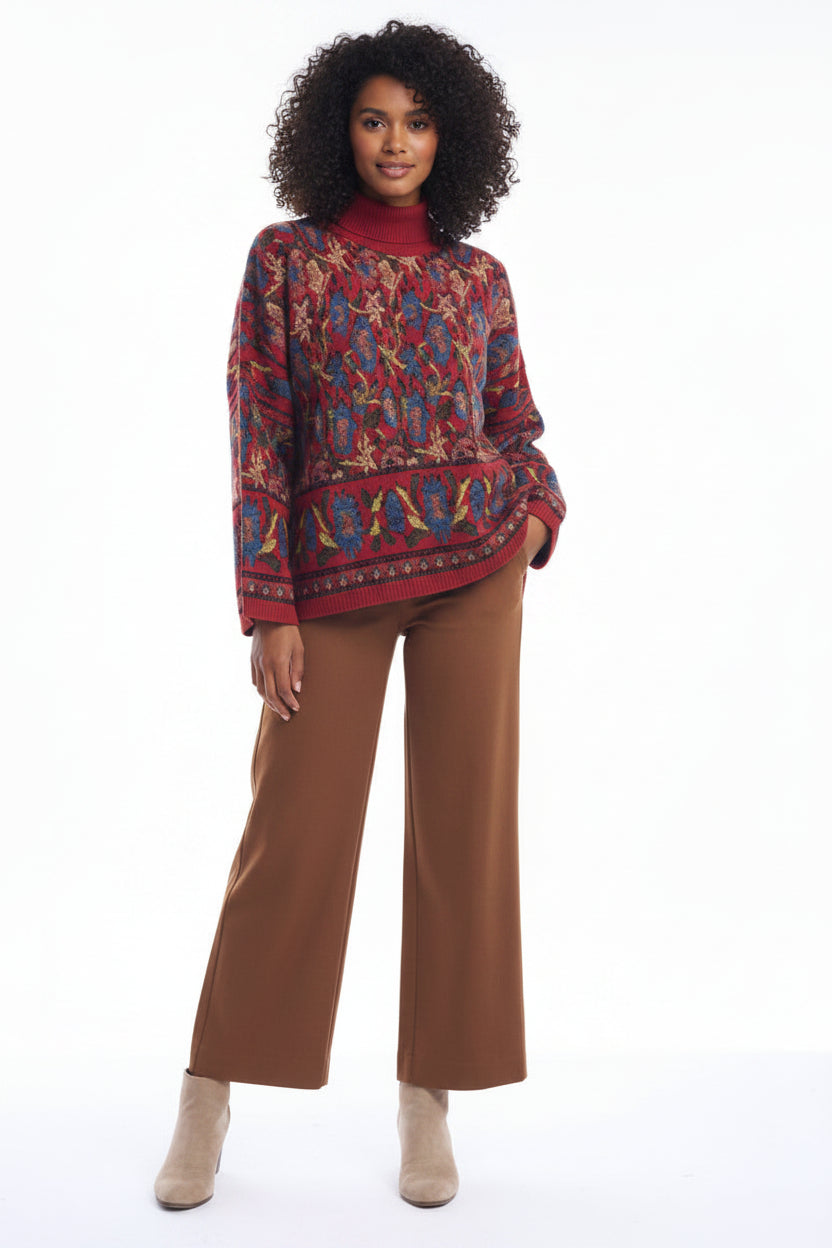 Orientique Boxy Jumper-Rust escape by orientique