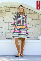 Mediterranean Dress  Black/Pink