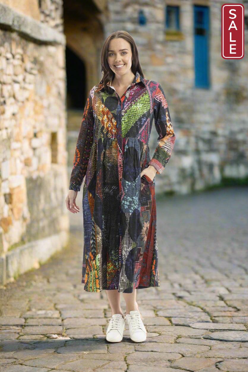 Digital Collar Dress Mosaic