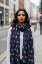 Navy Blue Romance Scarf Tiger Tree
