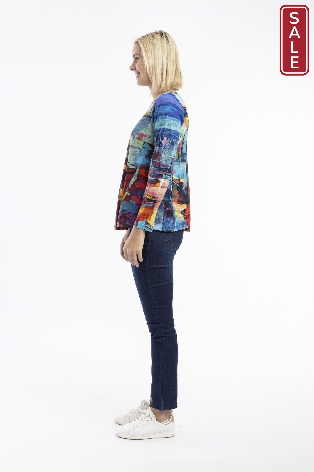 T-Shirt Contemporary Crew LS N/B