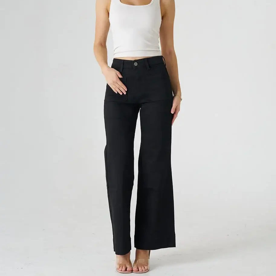 Highlands wide leg 7150 Black Wakee jeans