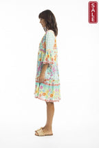 Sandy Layers Frill Sleeve Dress