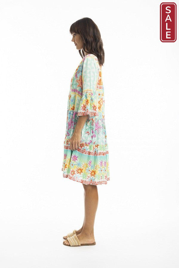 Sandy Layers Frill Sleeve Dress