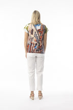 T-Shirt V-Neck Tower Peach