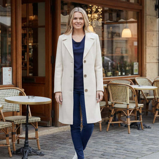 Solange Beige Coat orientique