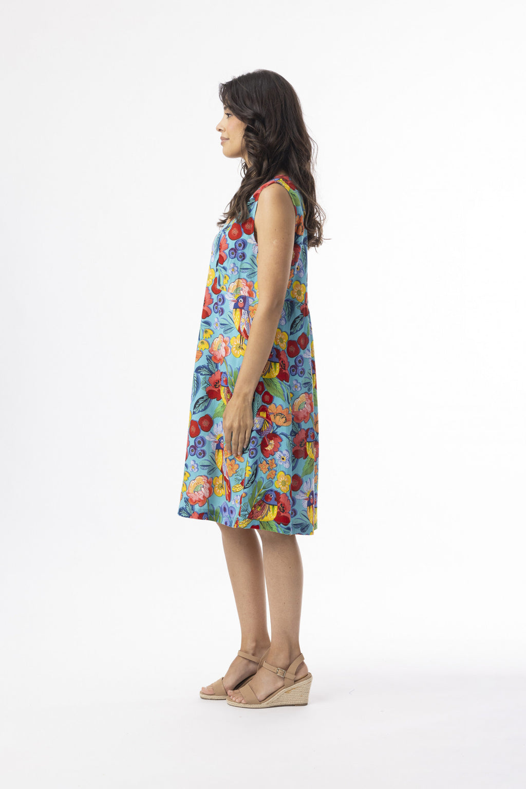 Birds Contemporary Sleeveless Dress