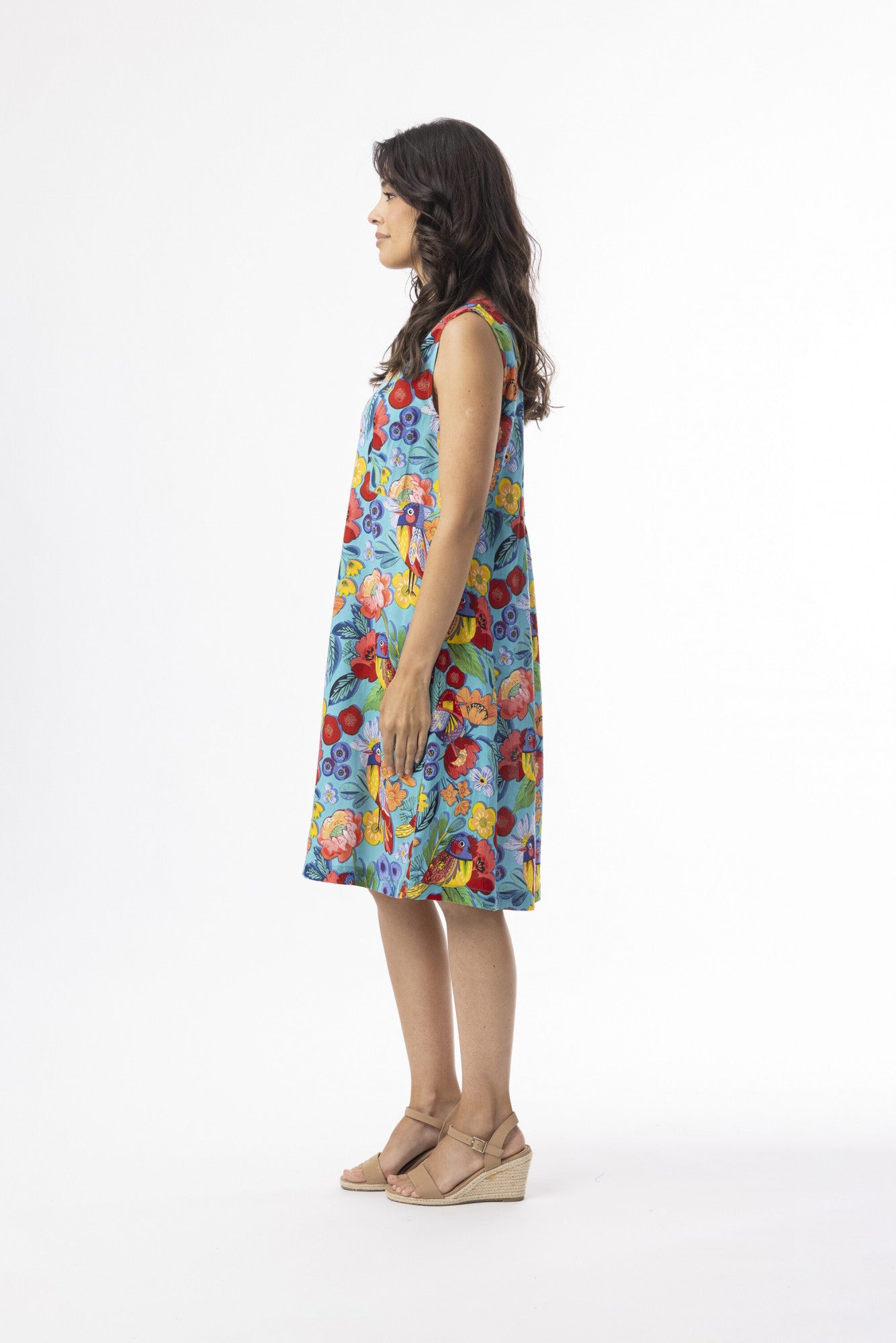 Birds Contemporary Sleeveless Dress