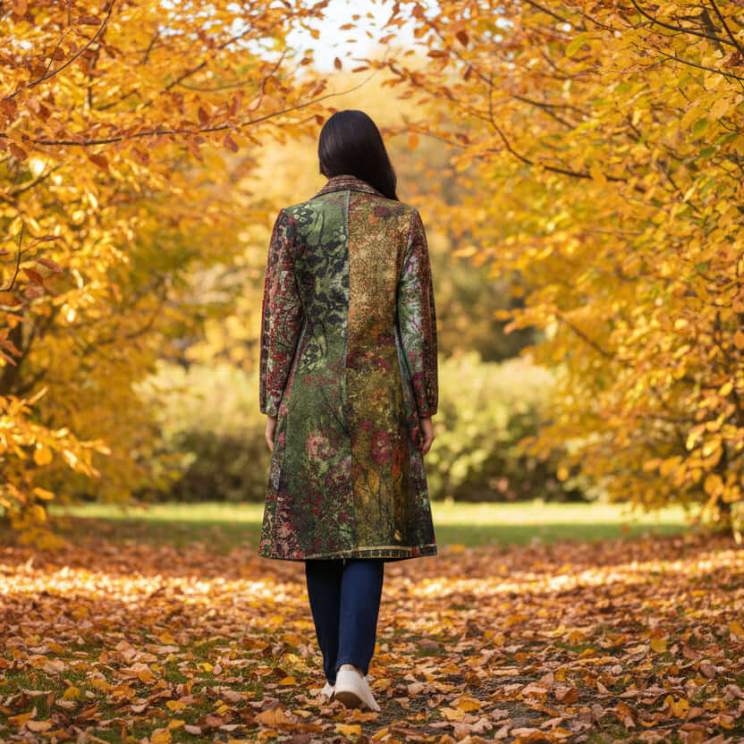 Orientique long digital coat Vintage Orientique