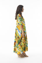 Guatemala V neck Bias Dress