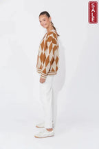 Casablanca Lurex Cardigan Sand/Dune