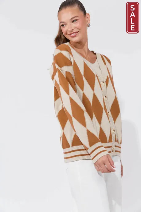 Casablanca Lurex Cardigan Sand/Dune