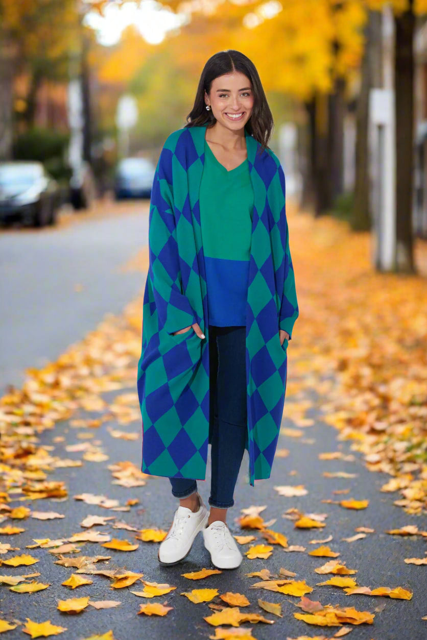 Casablanca Cardigan - Blue/Oasis Haven