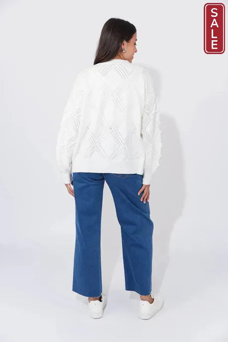 Corfu Cardigan - White