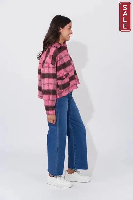 Daytona Crop Jacket - Pink