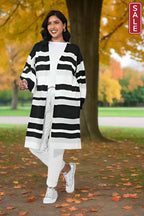 Yuma Cardigan -white/kohl