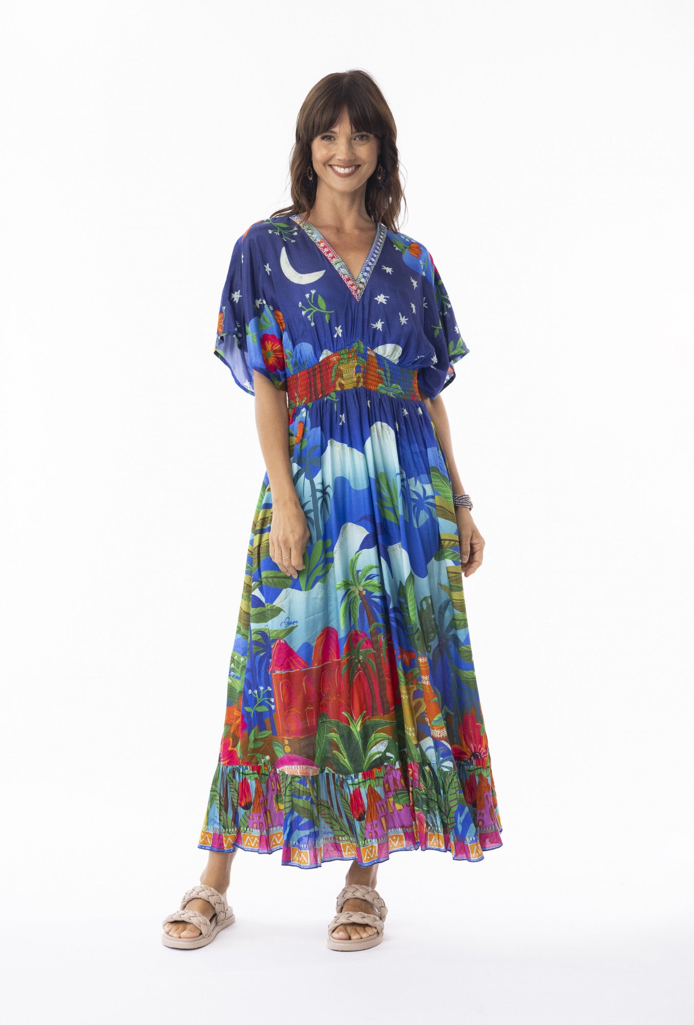 Arabian Nights Dress Shirred Waist