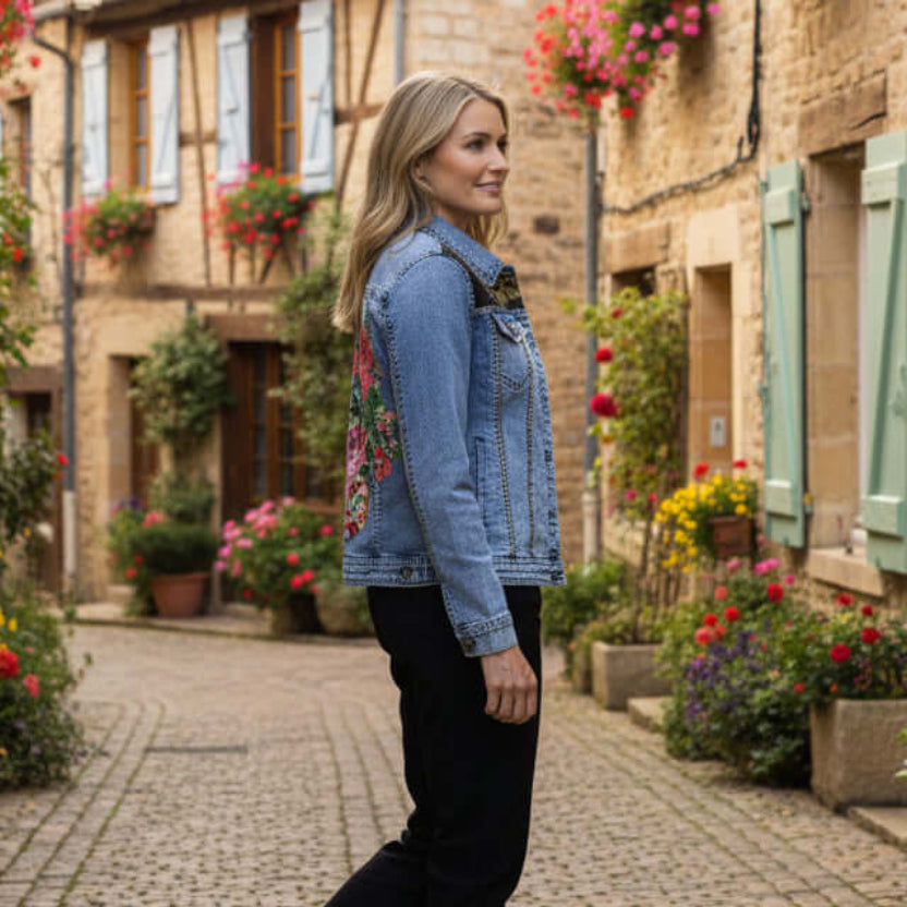 Keqioa Denim Jacket Orientique