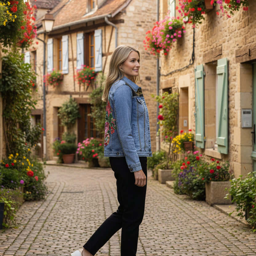 Keqioa Denim Jacket Orientique