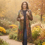 Orientique long digital coat Vintage Orientique