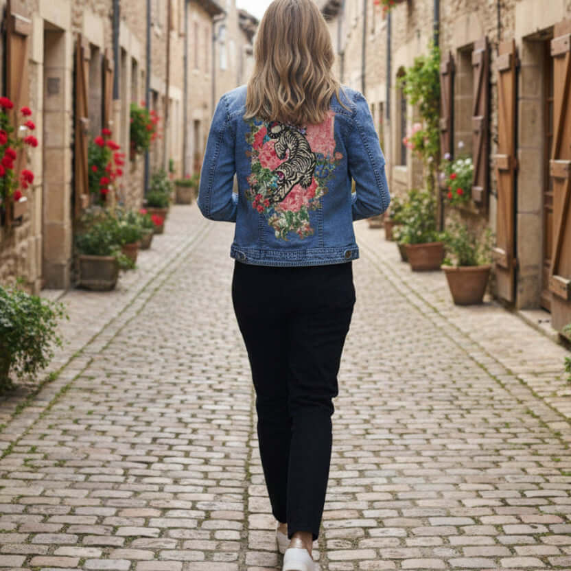 Keqioa Denim Jacket Orientique