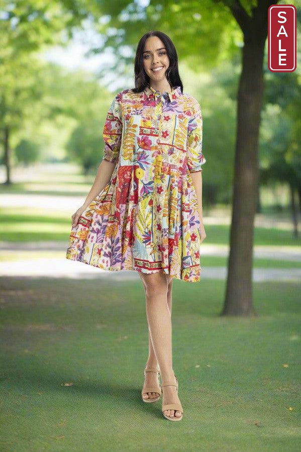 Maitra Buttonthrough dress