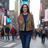 Cropped Digital jacket -Vintage Orientique