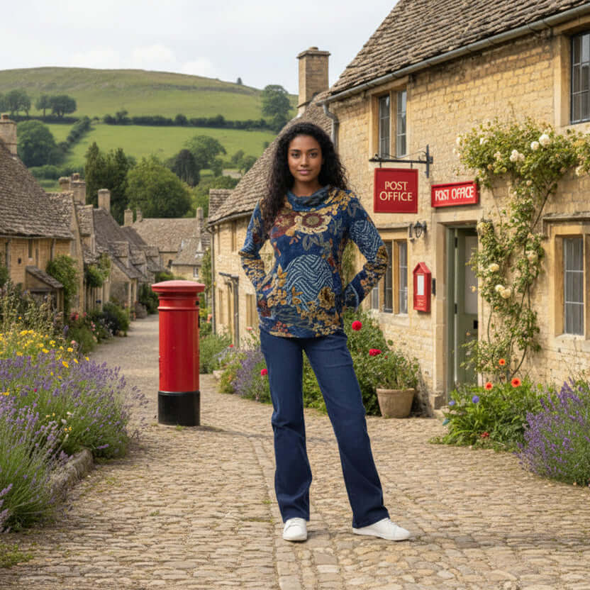 Maluka Cowl Top Orientique