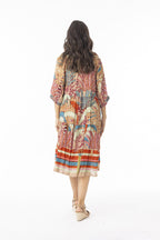 Ponta Verde Dress Layers Puff Sleeve