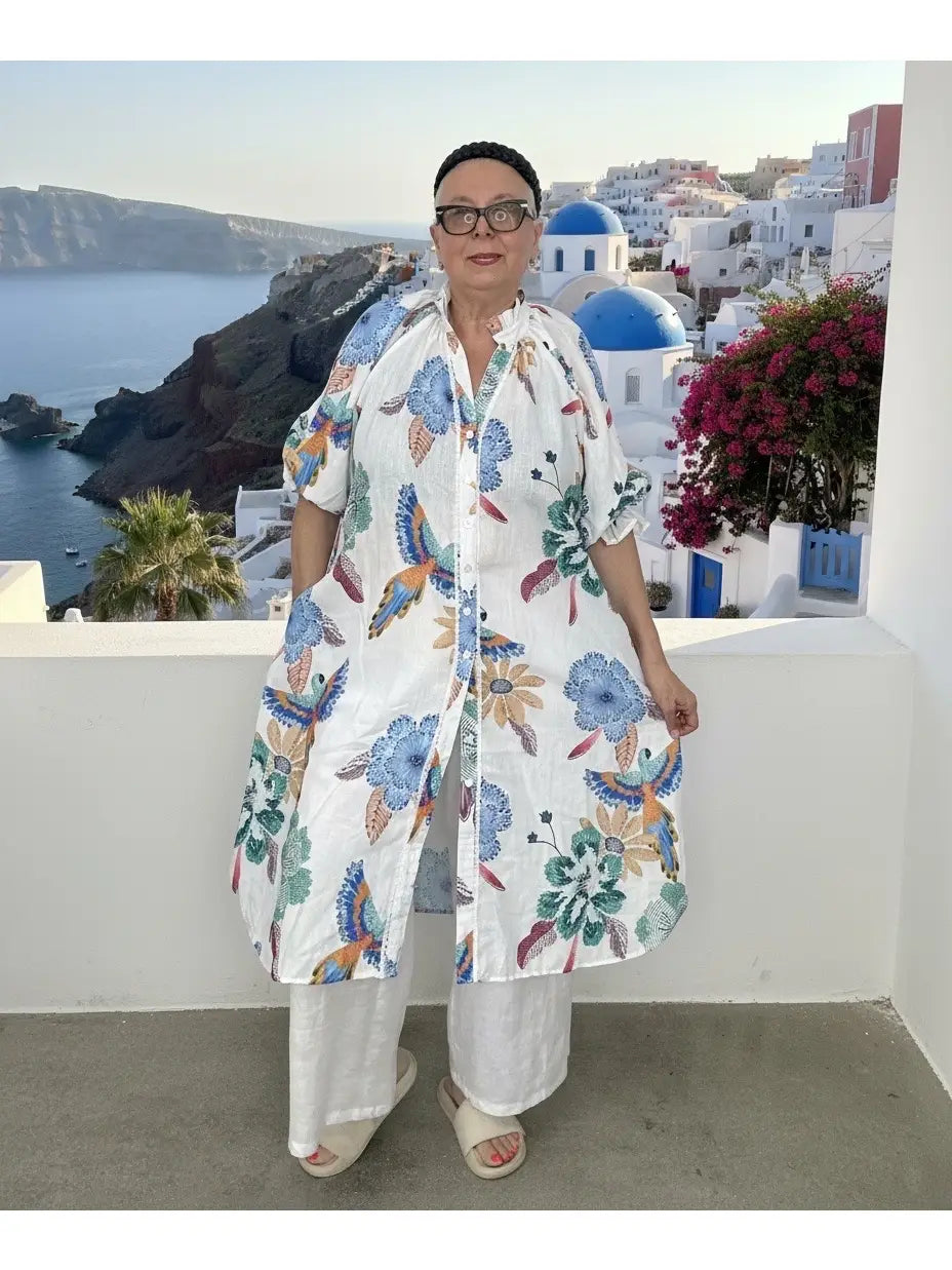 Parrot Shirt Dress