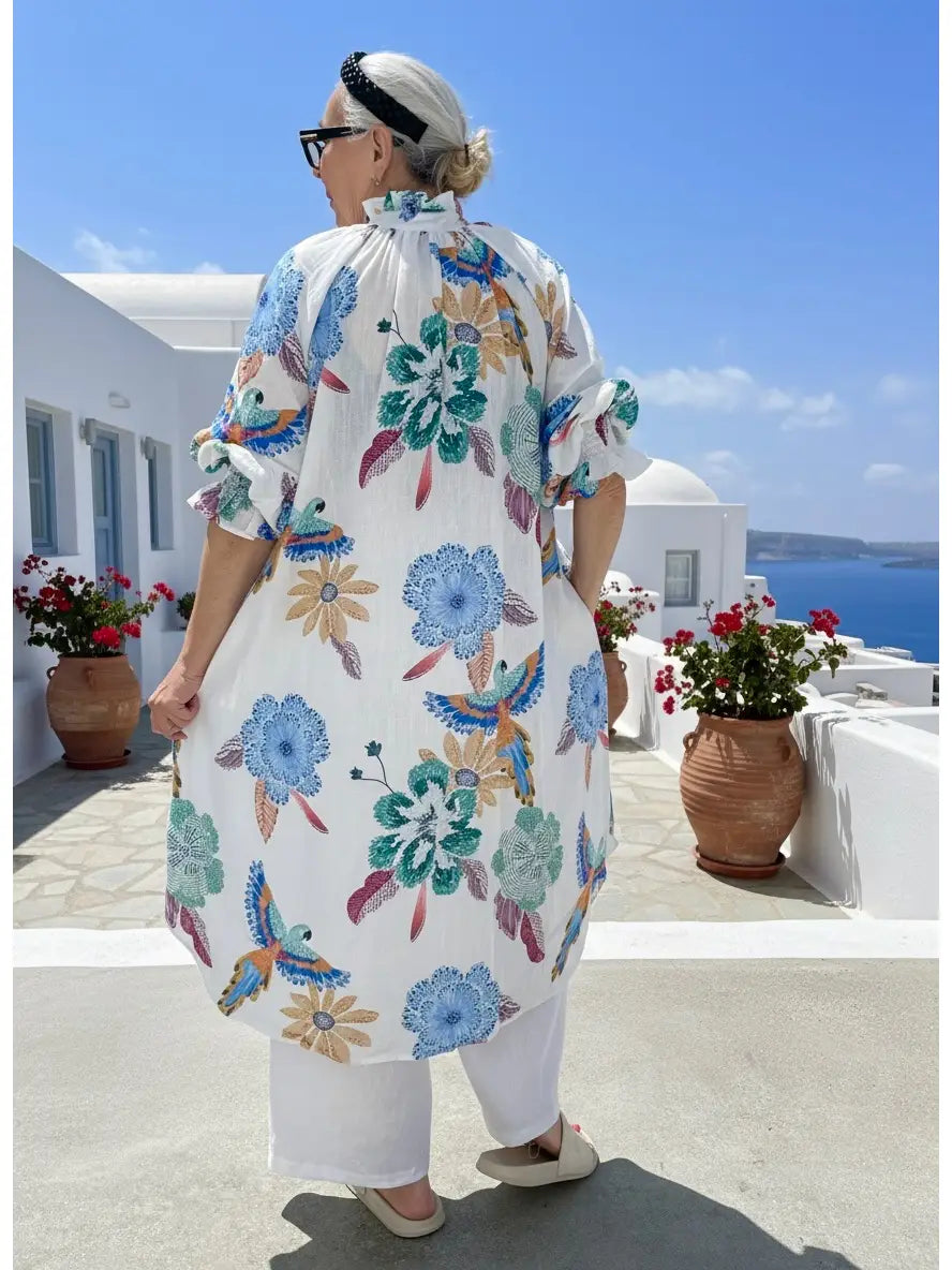 Parrot Shirt Dress