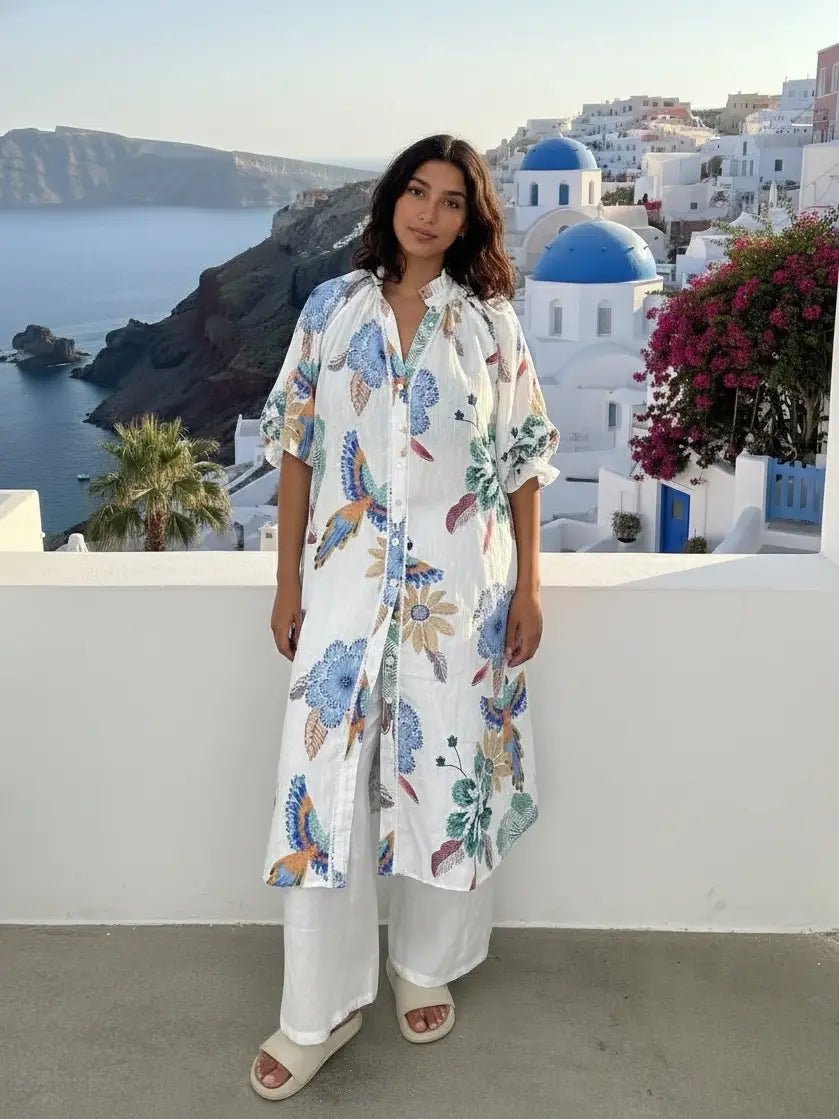 Parrot Shirt Dress