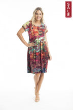 Bubble Organic Cotton Dress Jasalmer Orange