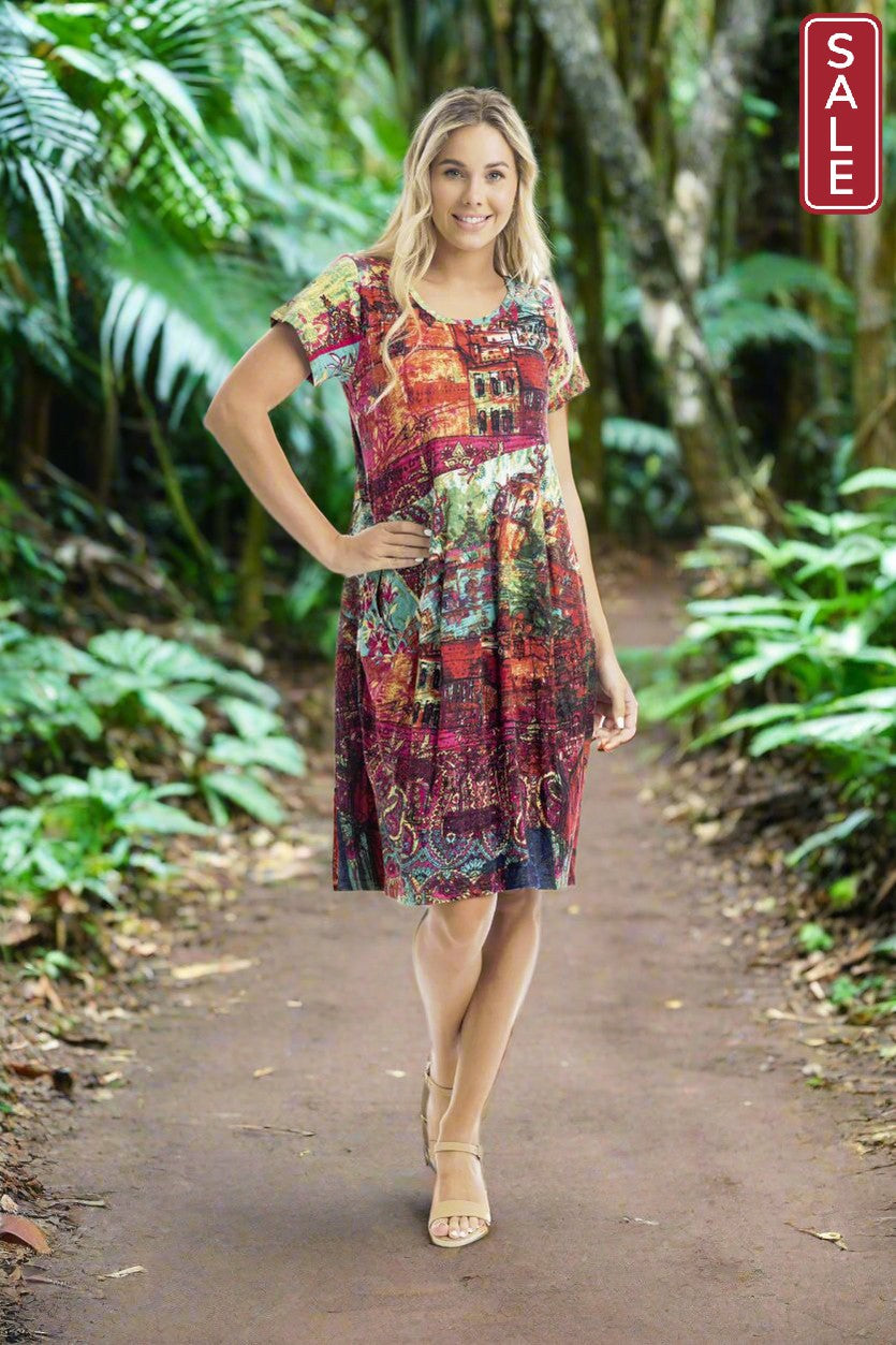 Bubble Organic Cotton Dress Jasalmer Orange