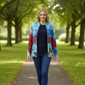 Printed Jacket Zip -Sail Boats Orientique