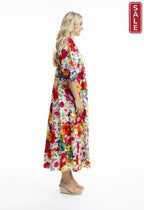 La Pelosa V Neckline Trim Maxi Dress Maxi