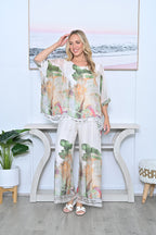 Floral Silk Kaftan Top
