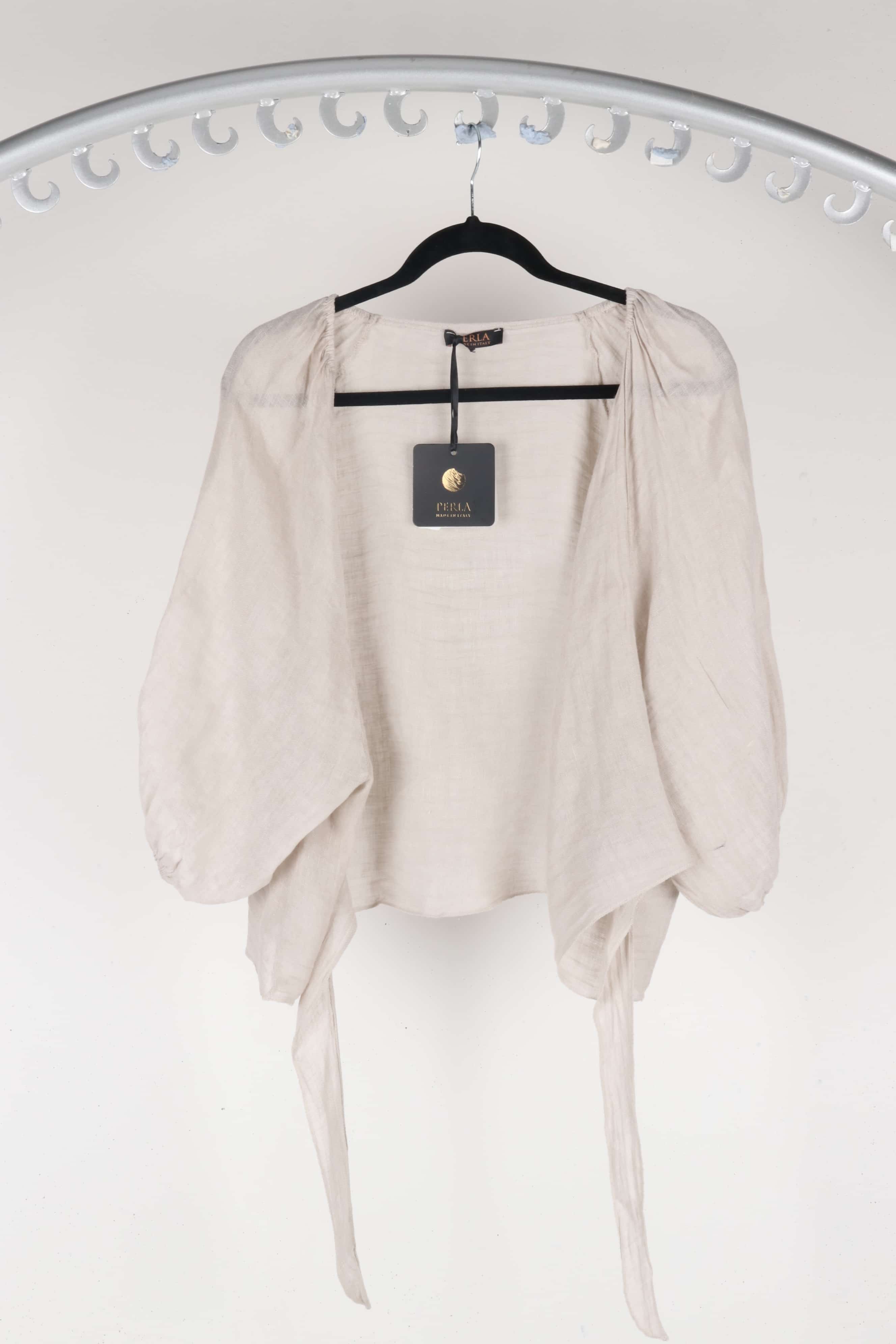 Zahra Linen Tie Jacket