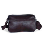 Genuine Leather Multi-Pocket Crossbody Bag