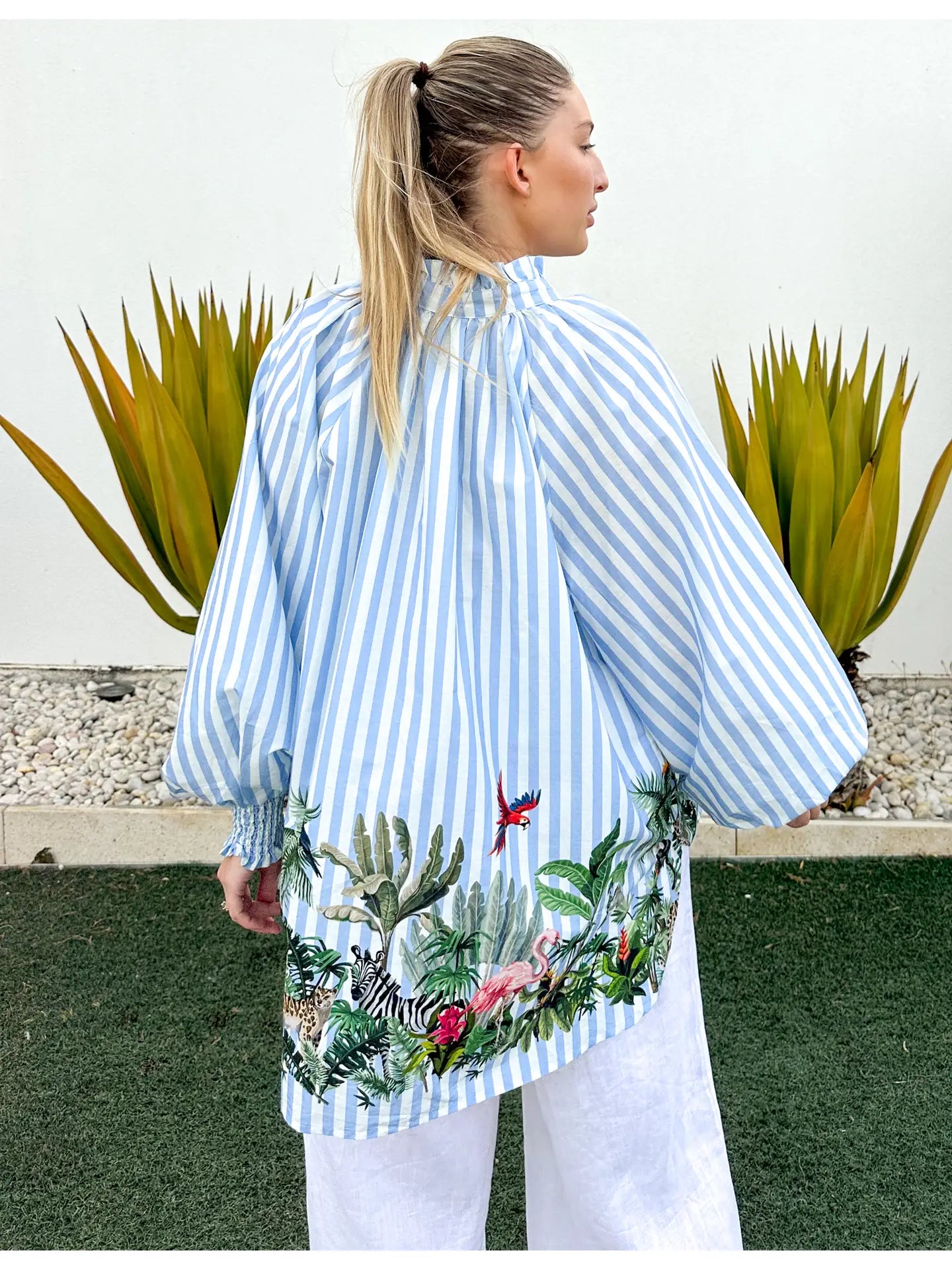 Blue Stripe Jungle Shirt