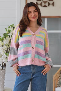 Gabby Multi Coloured Cardigan Charlotte The Label