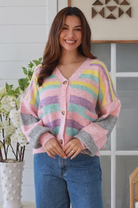 Gabby Multi Coloured Cardigan Charlotte The Label